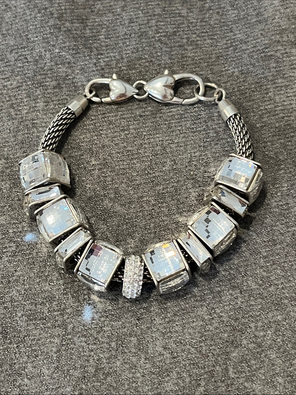 Brighton Beverly Glam Bracelet w/Ice Cube Charm Beads